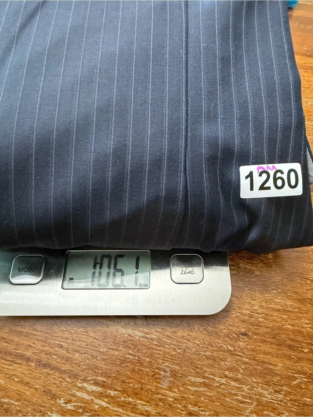 Prontomoda 100% Marino Wool Men’s Navy Pinstriped Sport Suit Jacket
